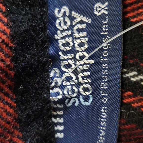 Plaid A-Line Skirt - Red and Black. Vintage Wool Academia Midi Skirt - Picture 7 of 12